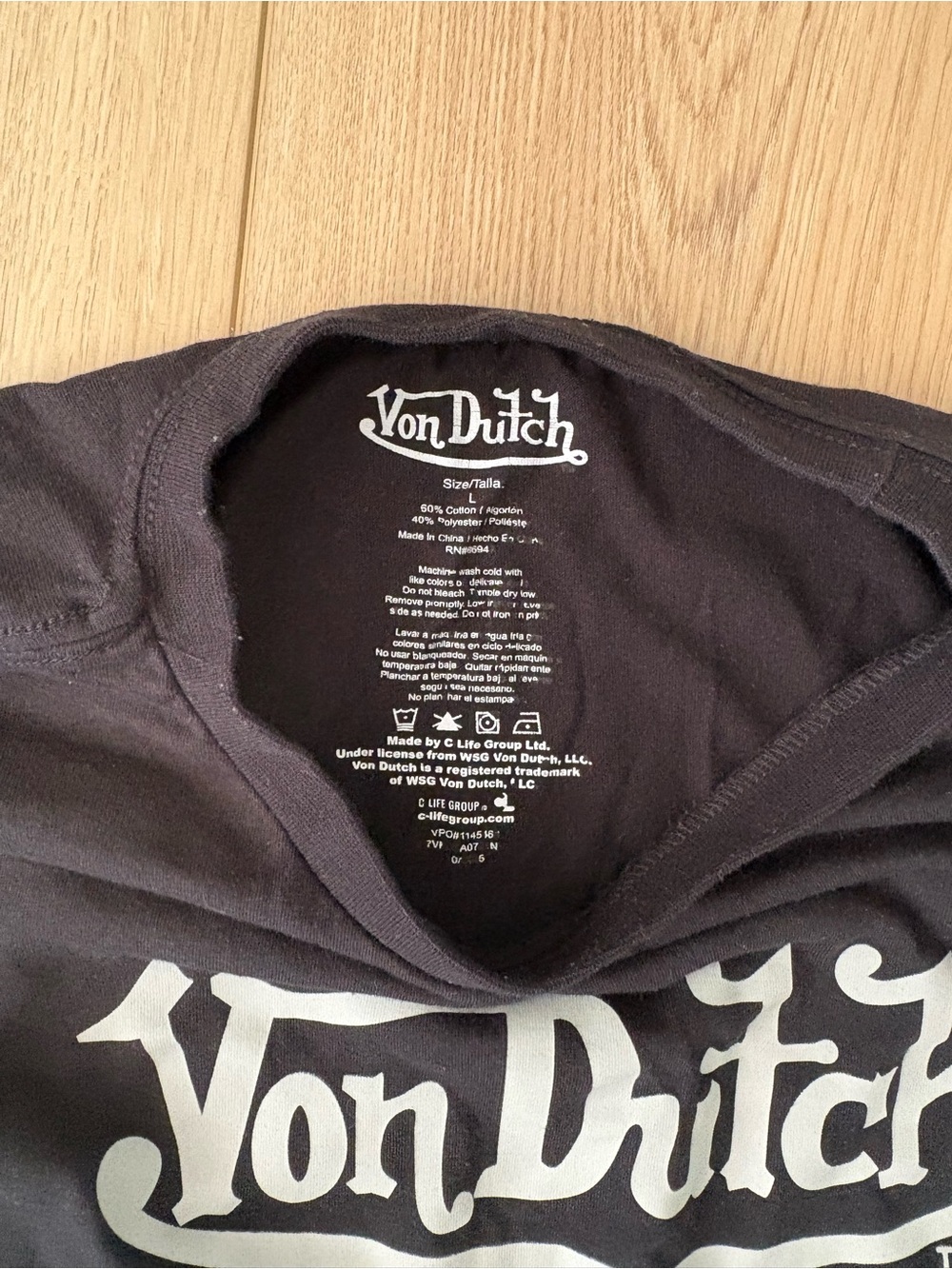 Von Dutch Hit The Road Long Sleeve T Shirt Mens Large Motorcycle Graphic Y2K - Picture 4 of 5
